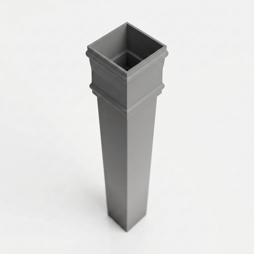 Traditional Downpipe Length 72x72mm x 3m Non-Eared Socket — RAL 7037