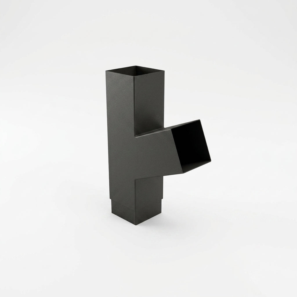 72x72mm Flush Joint Downpipe Branches — 92.5° & 112.5° — RAL 7022 / 112.5 Degrees