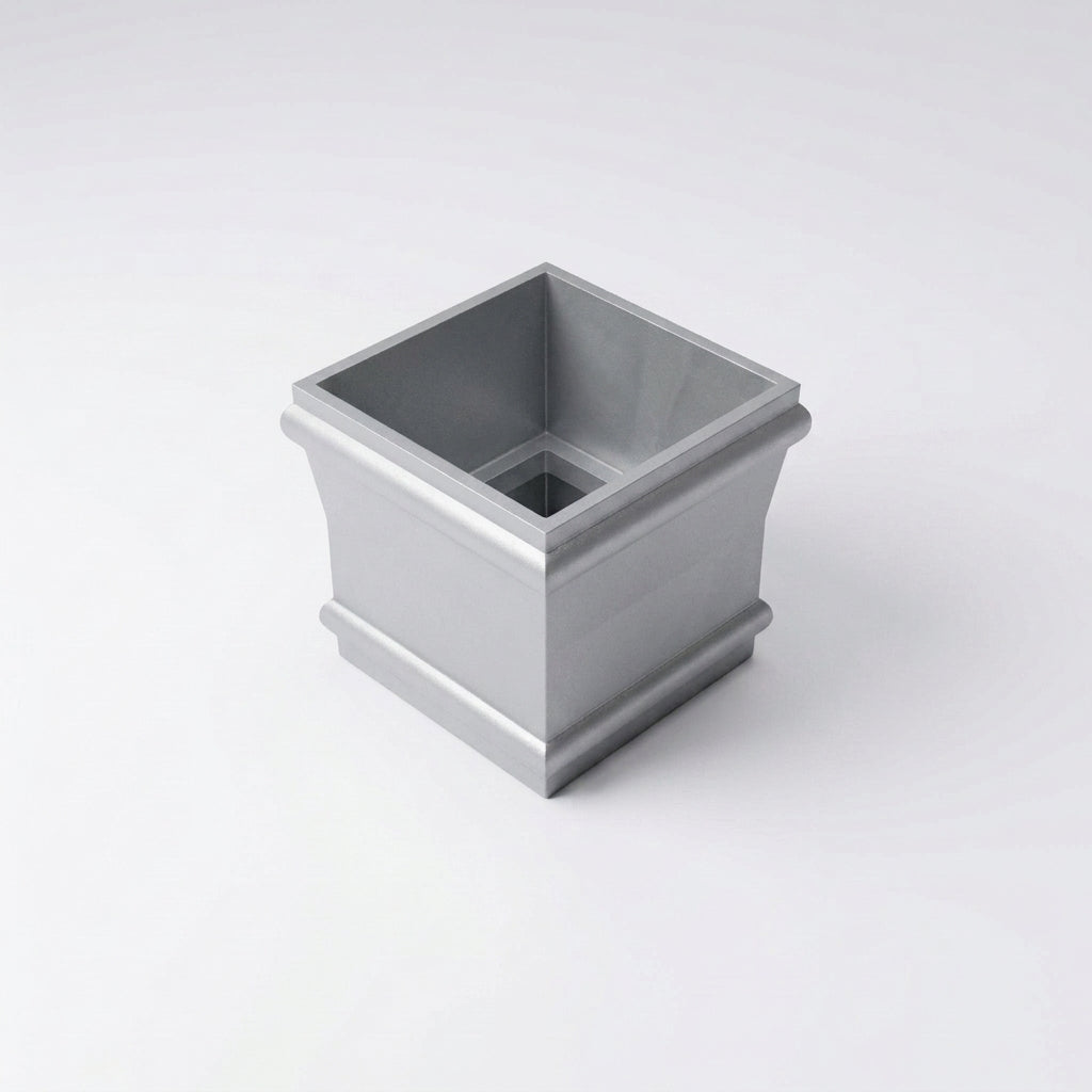 Traditional Downpipe Spare Socket 72x72mm Non-Eared — RAL 9006