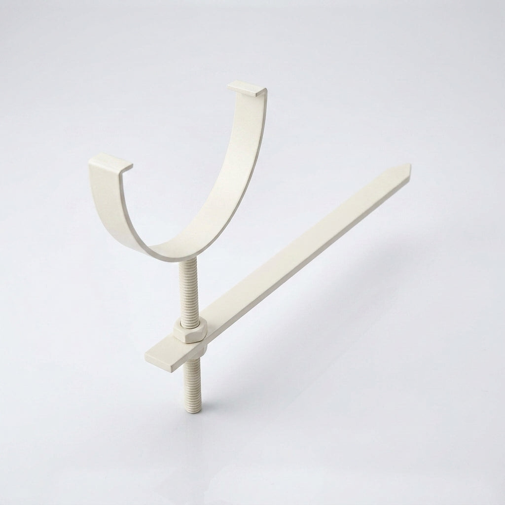 130mm Rise and Fall Gutter Bracket for Deepflow Aluminium System — RAL 9010