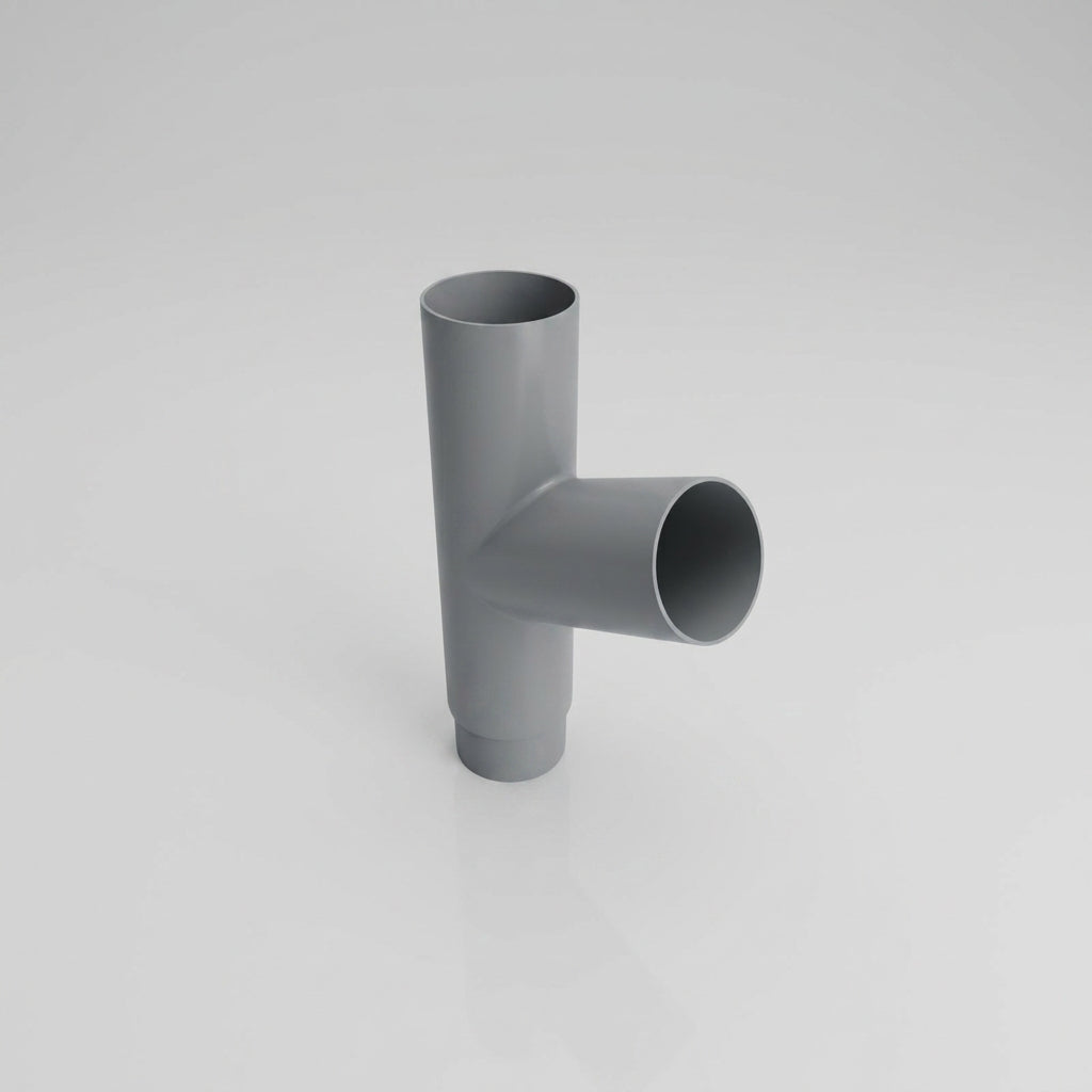 63mm Flush Joint Downpipe Branches – 92.5° or 112.5° Arms — RAL 7037 / 112.5 Deg