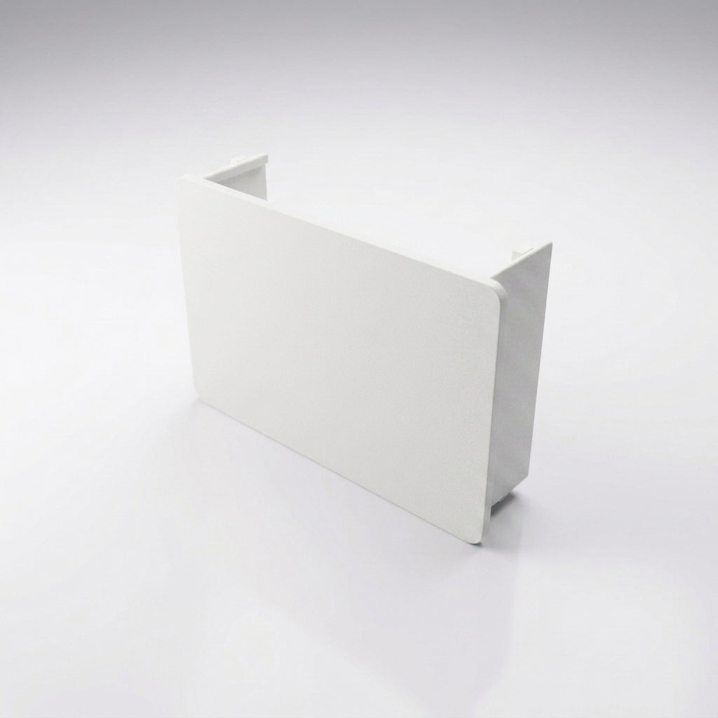 Aluminium Box Gutter Stop End 135 x 100mm — RAL 9016