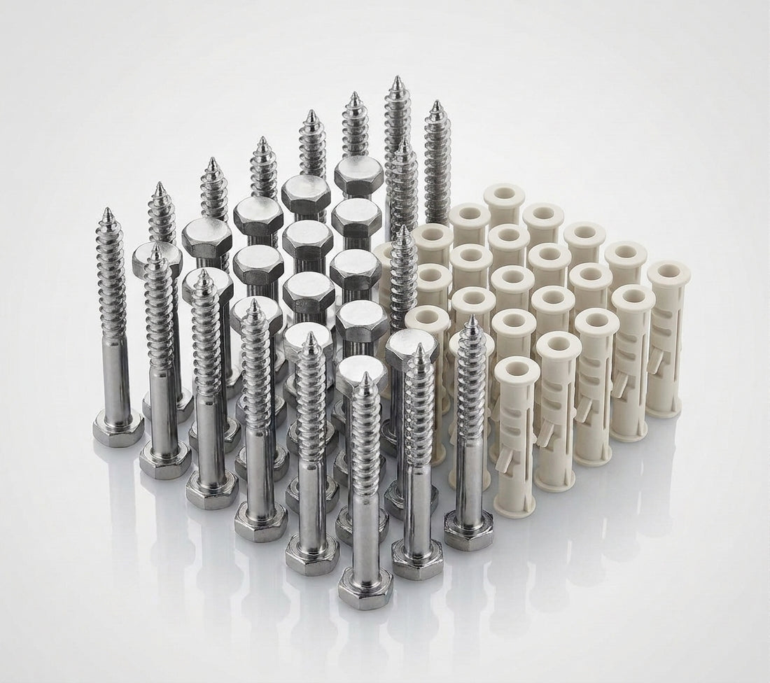 M8 x 70mm Hex Head Coach Screws, Stainless Steel (Pack of 50) — RAL 9010