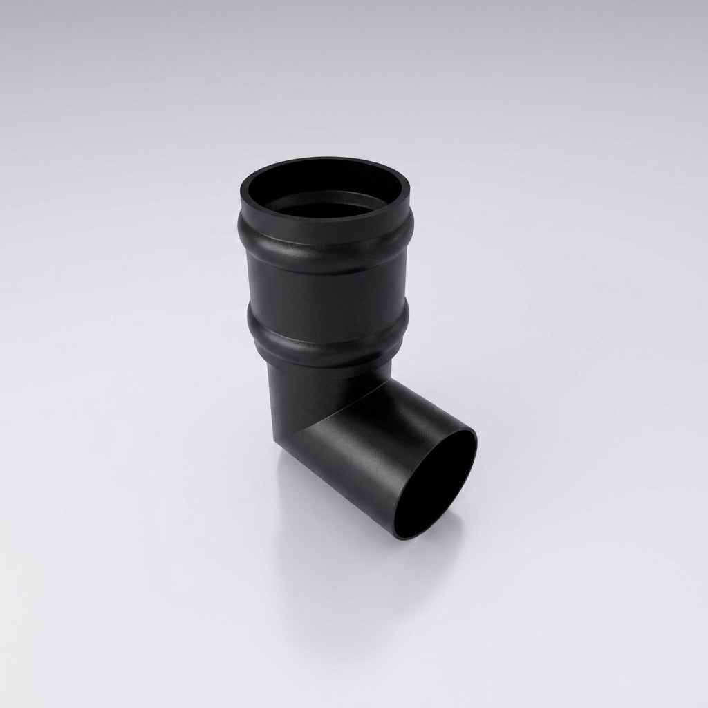 Traditional Aluminium Downpipe Bends 63mm Dia 92.5° 112.5° — RAL 9005 / 92.5 Degrees