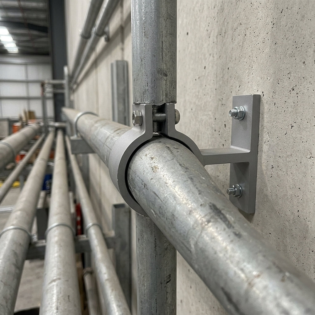 Adjustable Aluminium Pipe Clip 63mm Diameter