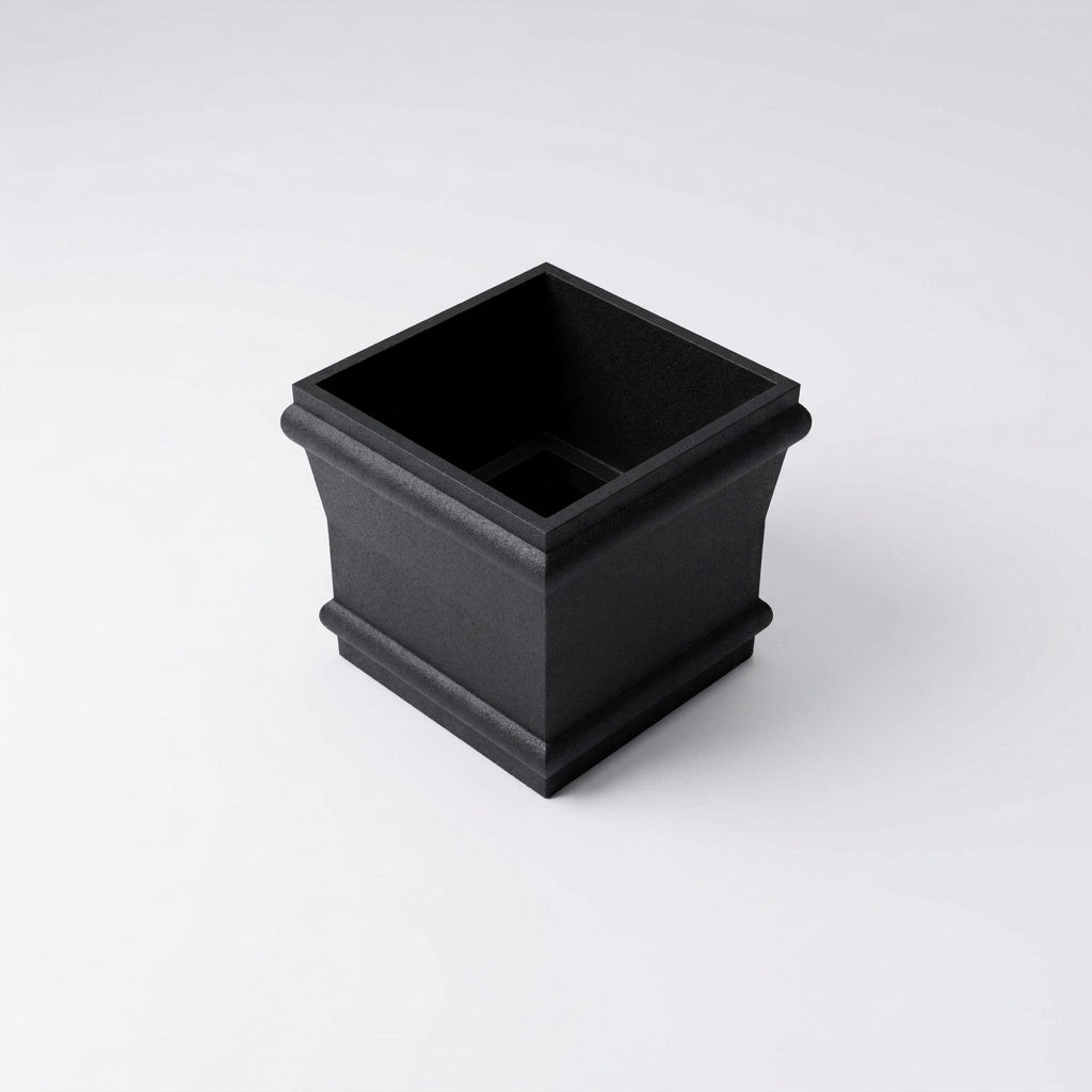Traditional Downpipe Spare Socket 72x72mm Non-Eared — Textured Black