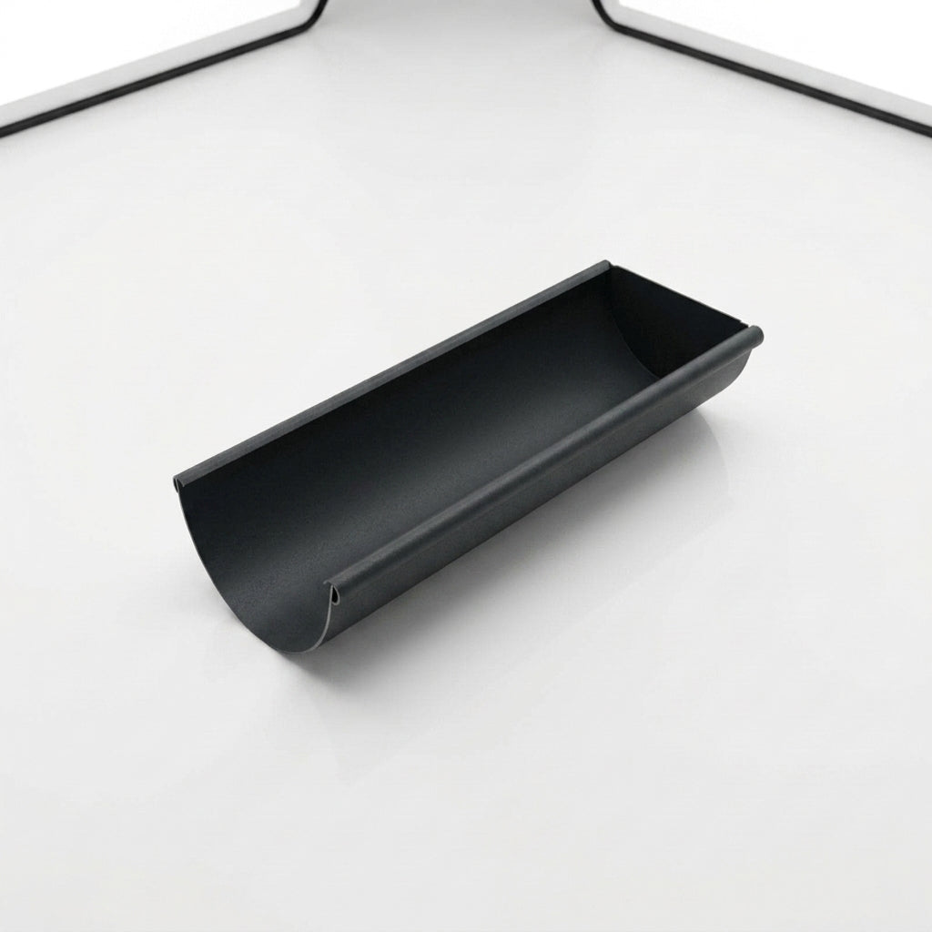 Aluminium Gutter Sample - Standard Profile — RAL 7021