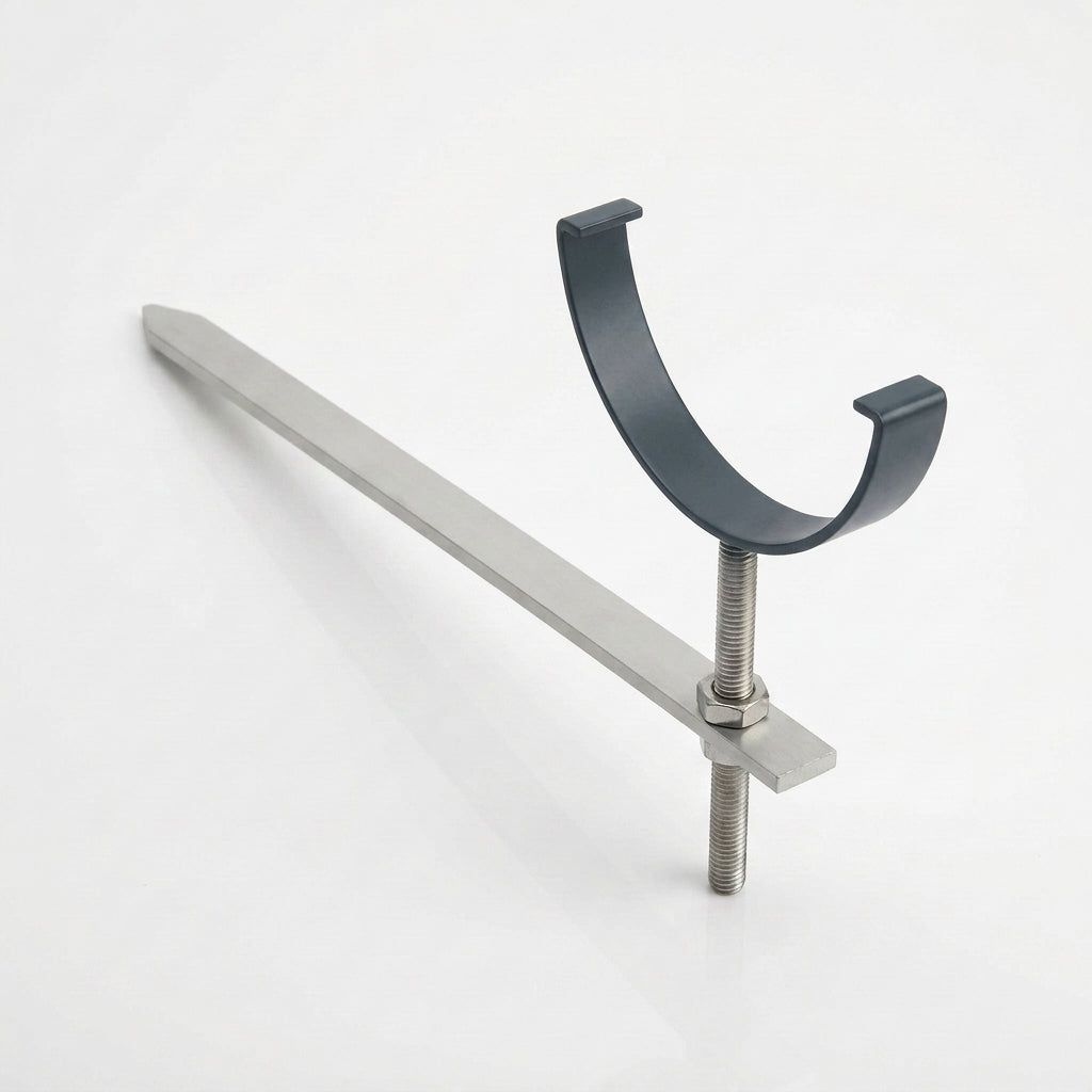 Half Round Aluminium Gutter Rise and Fall Bracket 125mm — RAL 7016