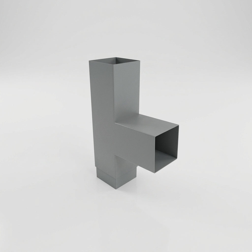 72x72mm Flush Joint Downpipe Branches — 92.5° & 112.5° — RAL 7037 / 92.5 Degrees