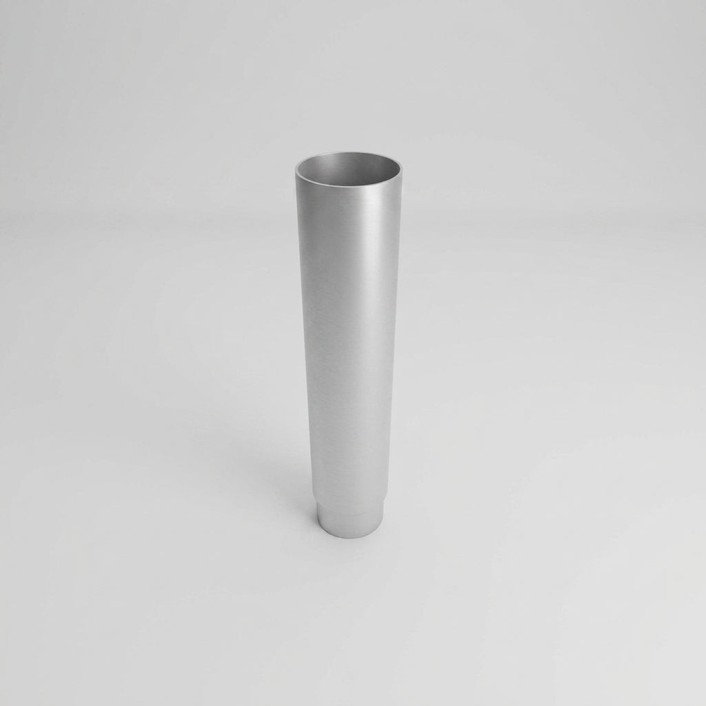 Aluminium Flush Joint Downpipe Sample — RAL 9006 / 63mmØ