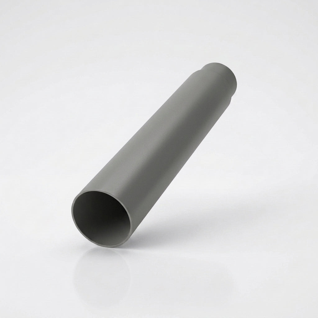Flush Joint Aluminium Downpipe 63mm Diameter × 3m Length — RAL 7037