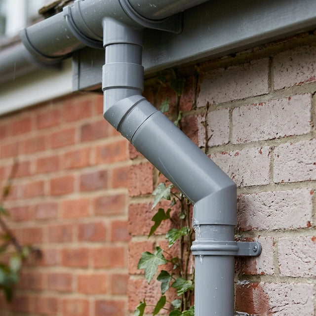 Aluminium Flush Joint Adjustable Swanneck 63mm Downpipe Connector