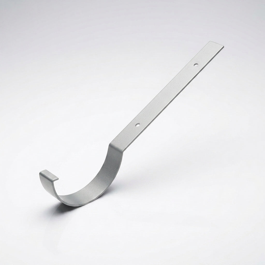 Half Round Aluminium Gutter Top Rafter Bracket 125mm — RAL 9006