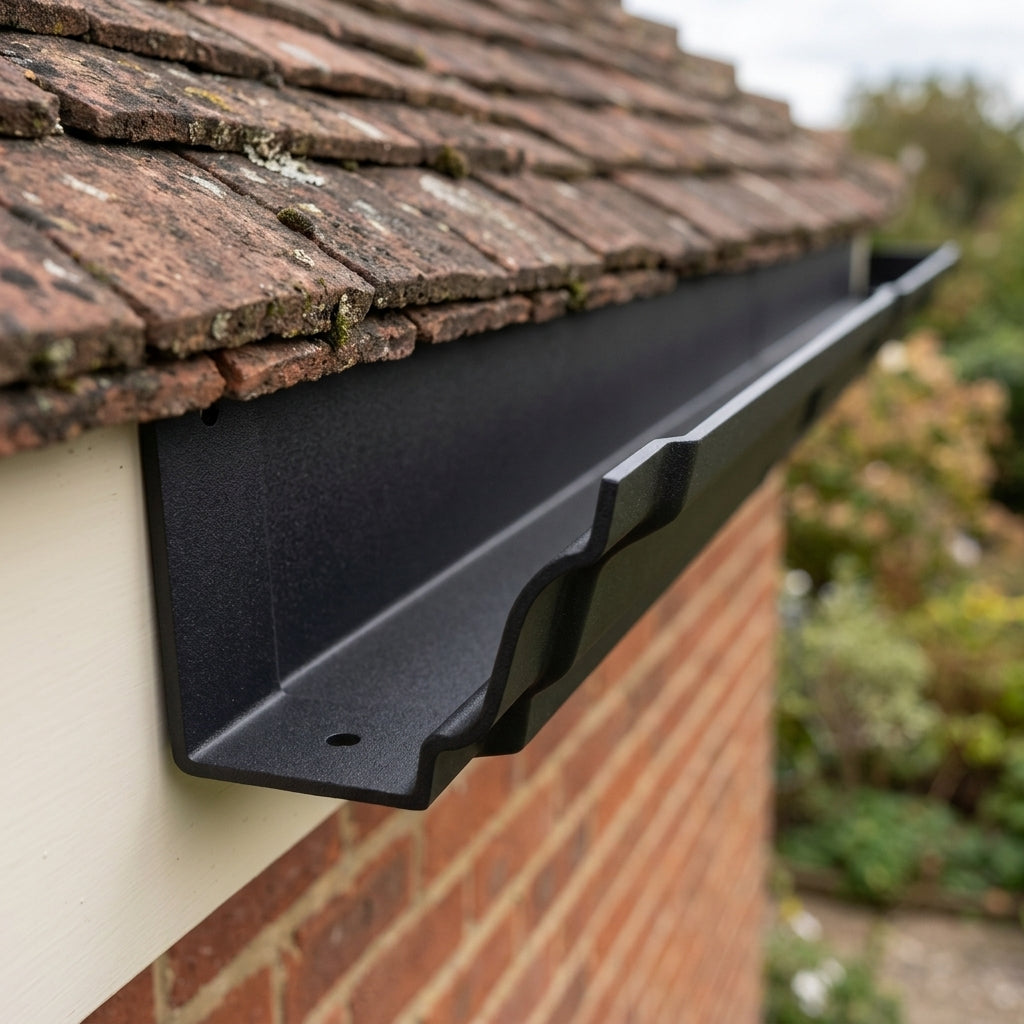 Moulded Ogee Aluminium Gutter Length 125 x 100mm x 1.83m