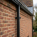 Traditional Aluminium Downpipe 72x72mm x 3m Eared Socket — Textured Black (in use)
