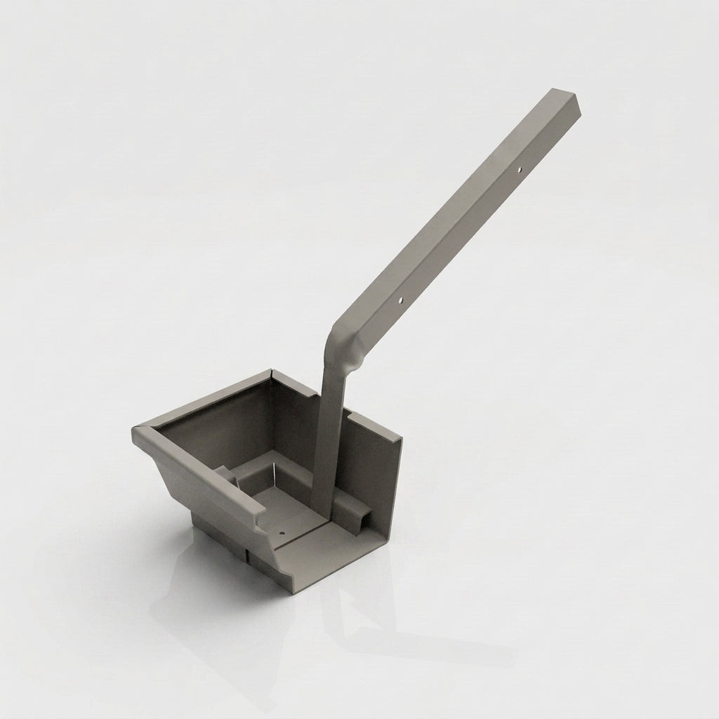 Moulded Ogee Gutter Side Rafter Bracket 125 x 100mm — RAL 7036