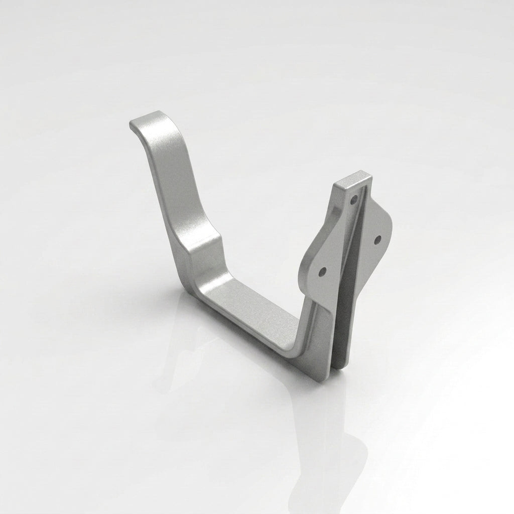 Moulded Ogee Gutter Fascia Bracket 125 x 100mm — RAL 9006
