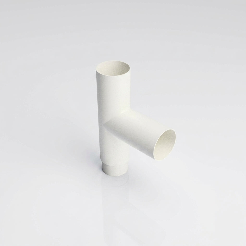 76mm Diameter Flush Joint Downpipe Branches — RAL 9016 / 92.5 Degrees