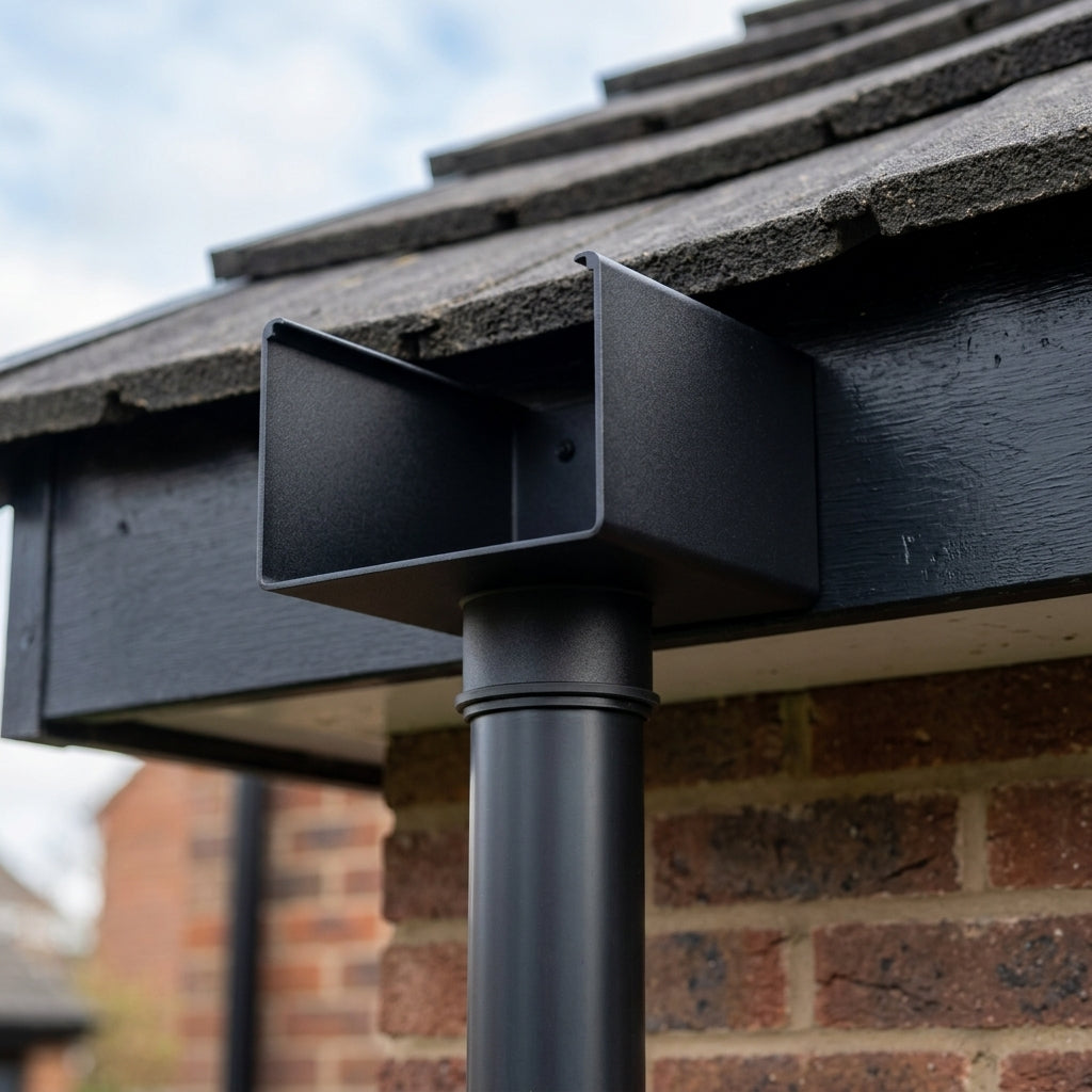 Aluminium Box Gutter Outlet 76mm Dia – 135 x 100mm