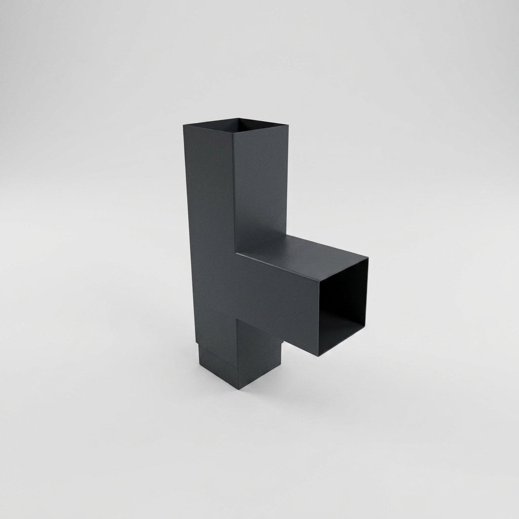 72x72mm Flush Joint Downpipe Branches — 92.5° & 112.5° — RAL 7016 / 92.5 Degrees