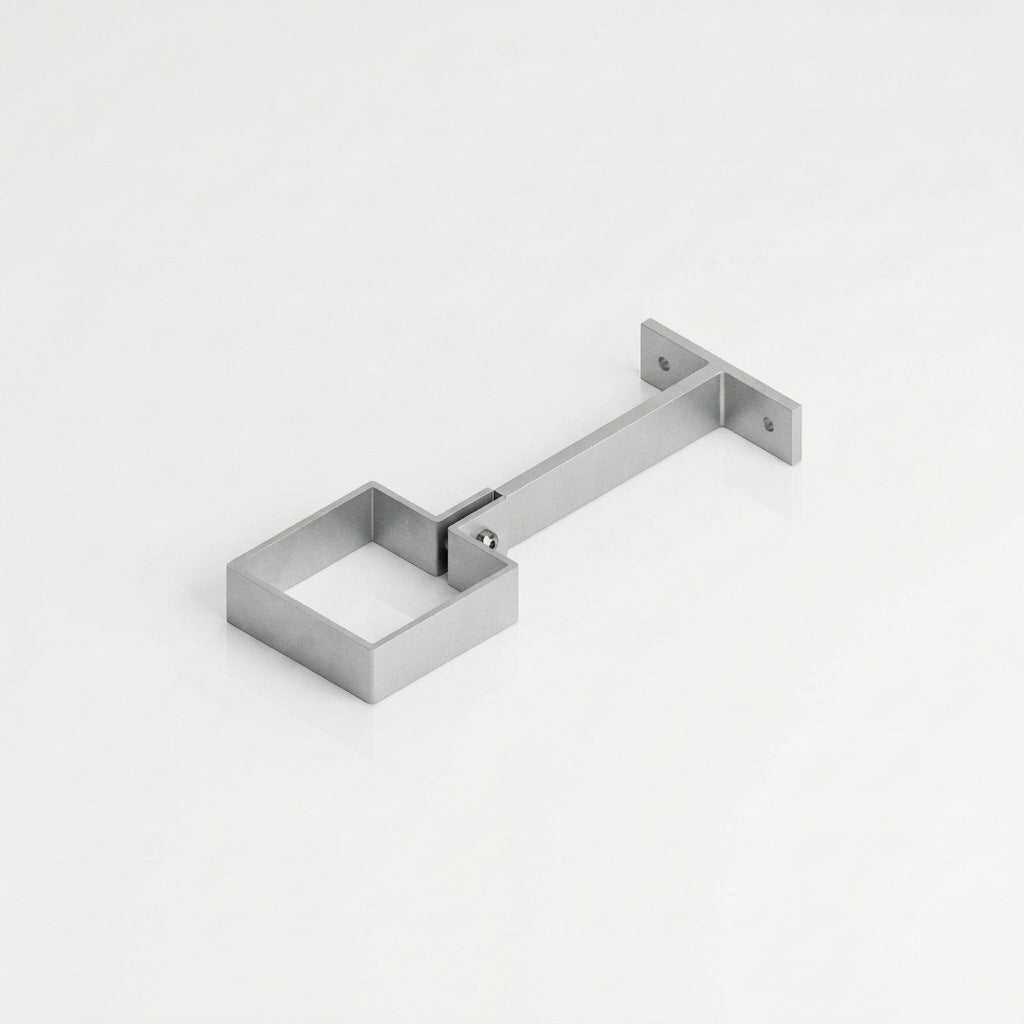 Adjustable Aluminium Pipe Clip 72×72mm – Flush Joint Downpipe — RAL 9006