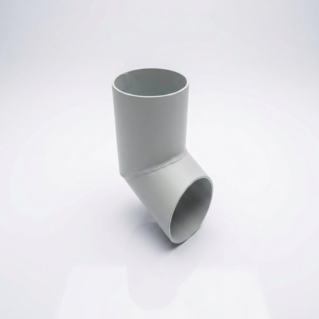 63mm Diameter Flush Joint Aluminium Downpipe Shoe — RAL 7035