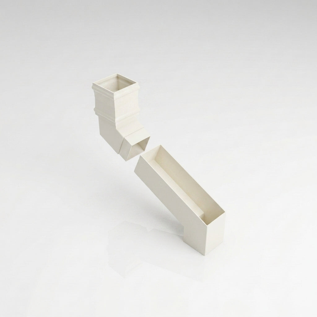 72x72mm Aluminium Adjustable Swanneck Offset — RAL 9010