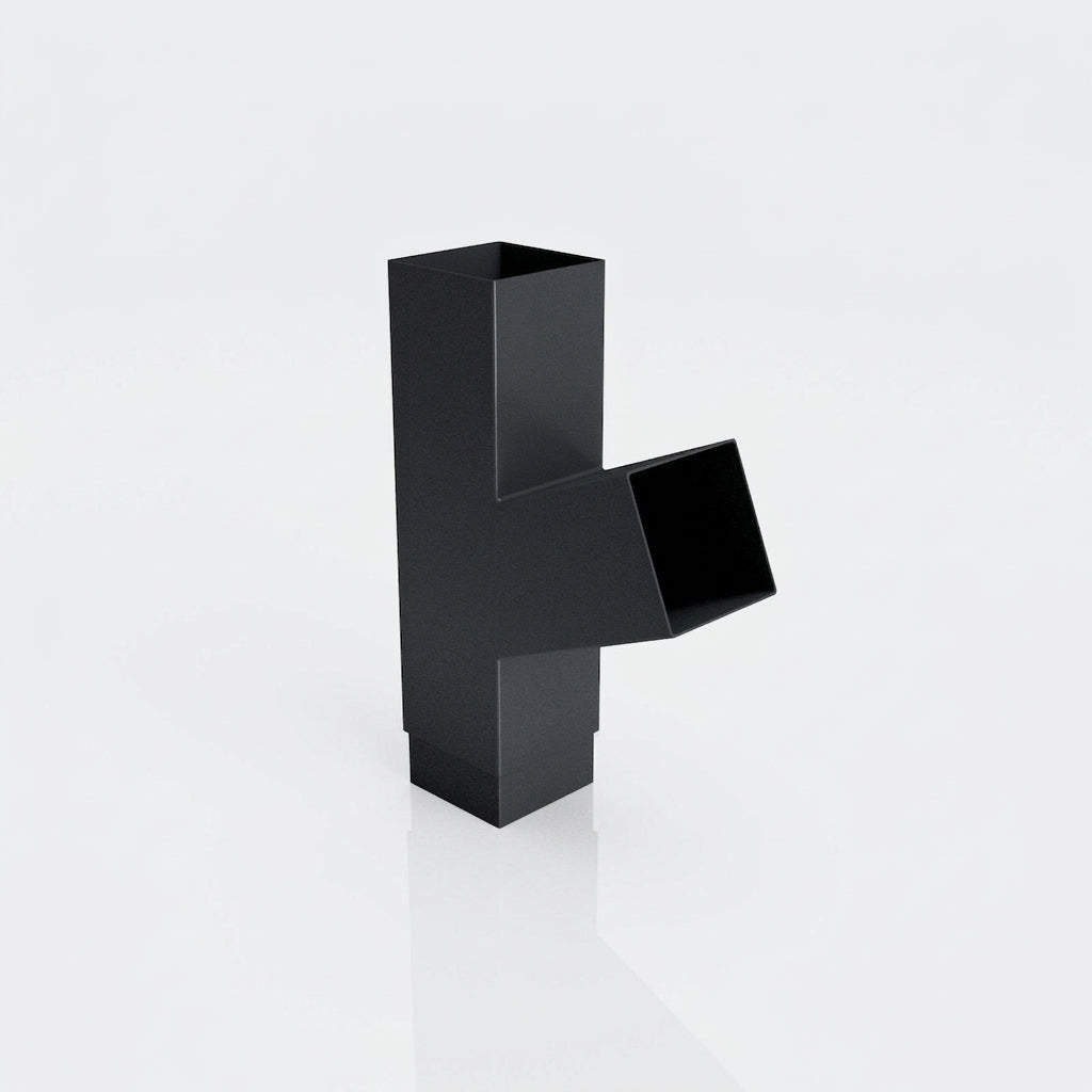 72x72mm Flush Joint Downpipe Branches — 92.5° & 112.5° — RAL 7016 / 112.5 Degrees