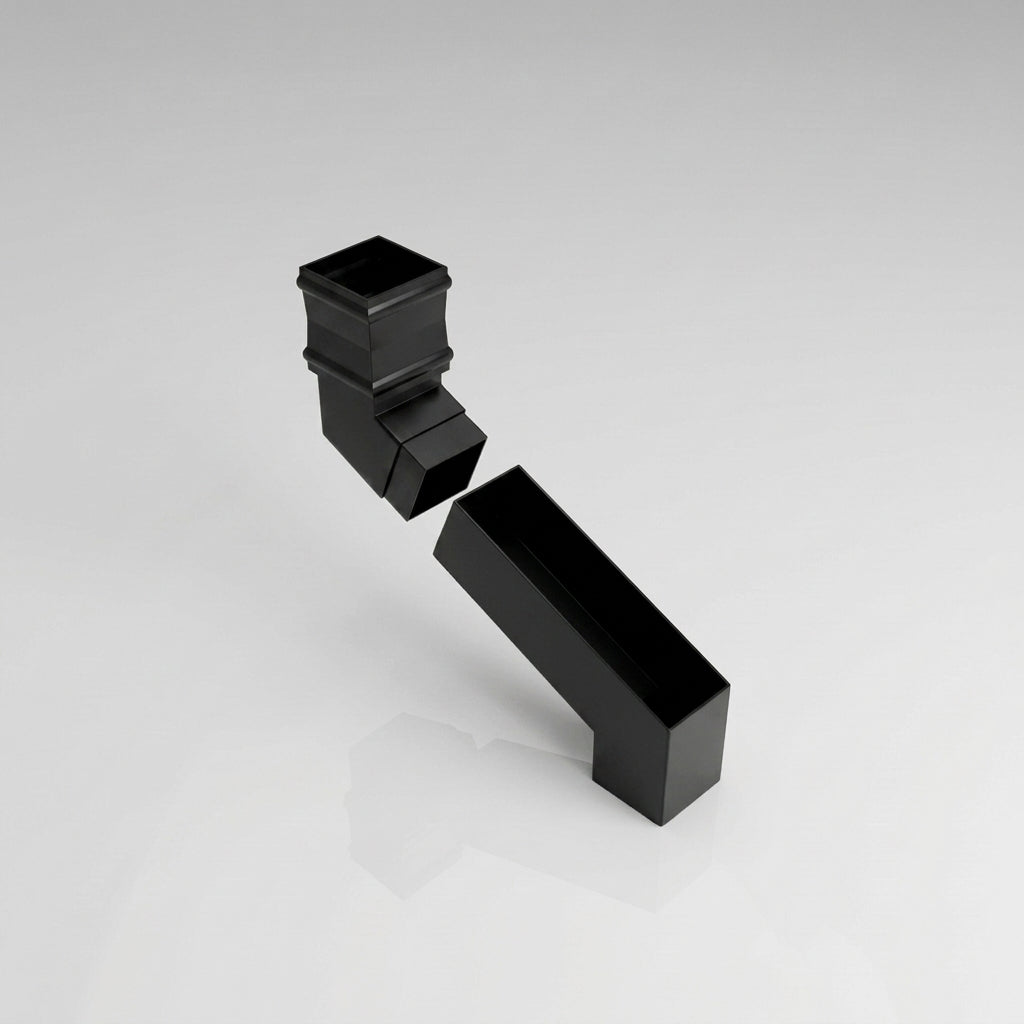 72x72mm Aluminium Adjustable Swanneck Offset — RAL 9005