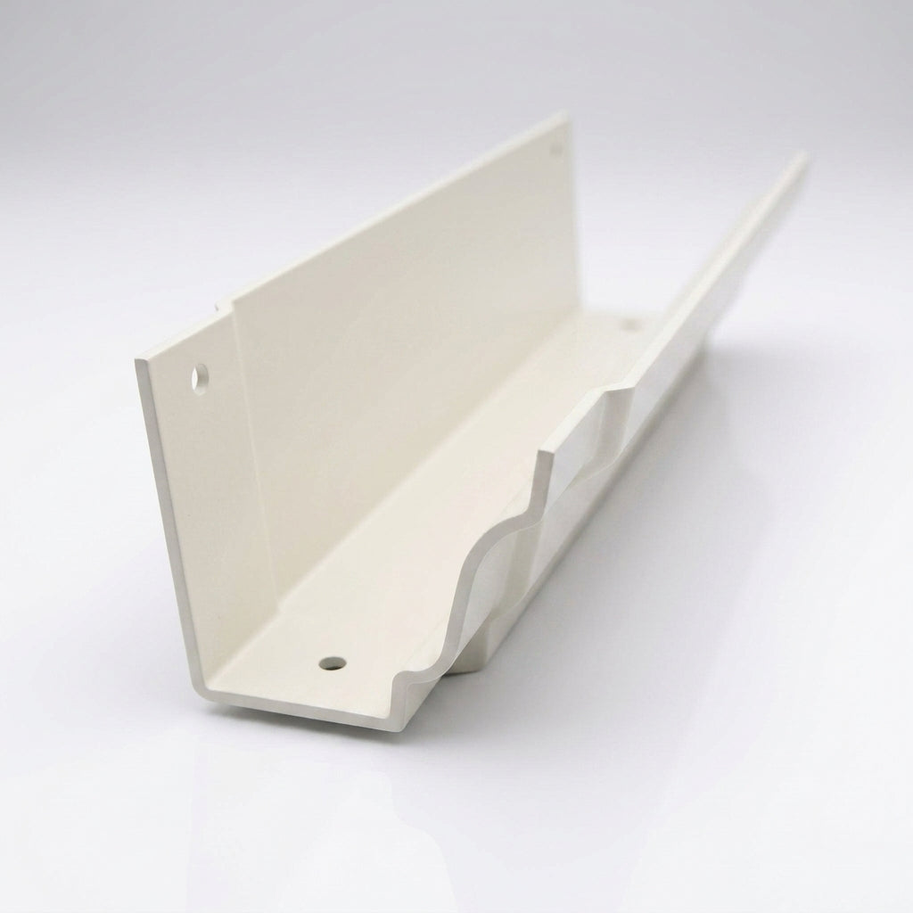 Moulded Ogee Aluminium Gutter Length 125 x 100mm x 1.83m — RAL 9010