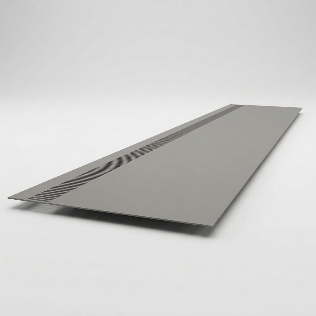 Aluminium Soffit Boards – Plain or Vented with Exterior Coating — RAL 7036 / 180mm Wide | Vented