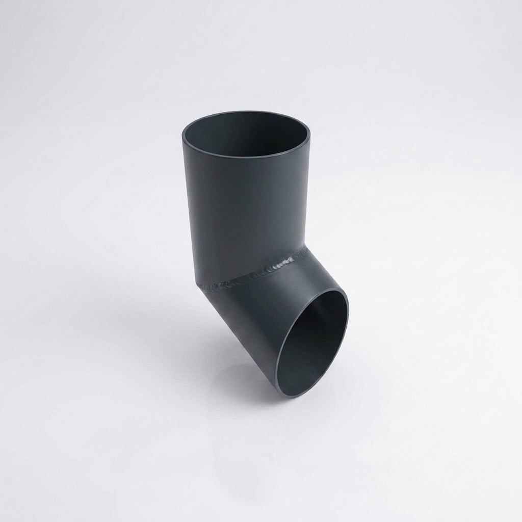 76mm Diameter Flush Joint Aluminium Downpipe Shoe — RAL 7016