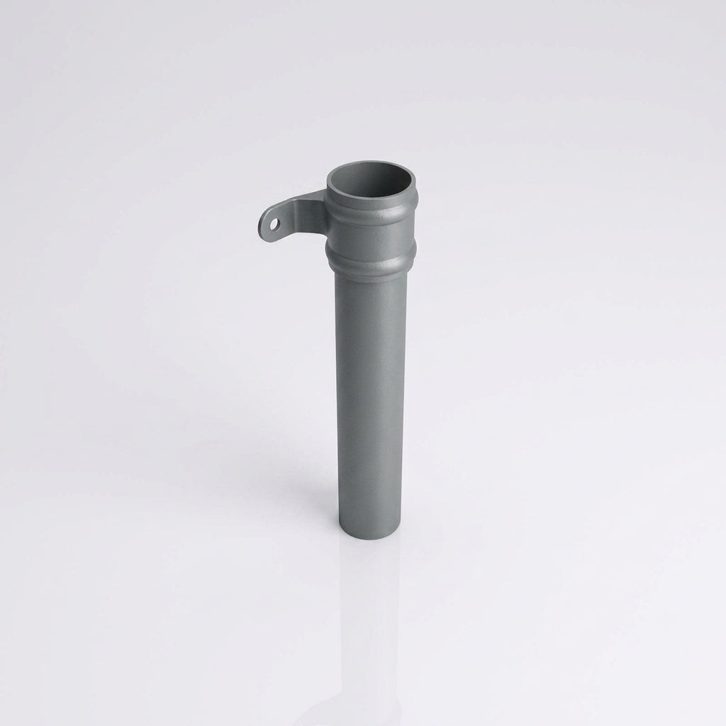 Traditional Aluminium Downpipe Sample — RAL 7037 / 63mmØ