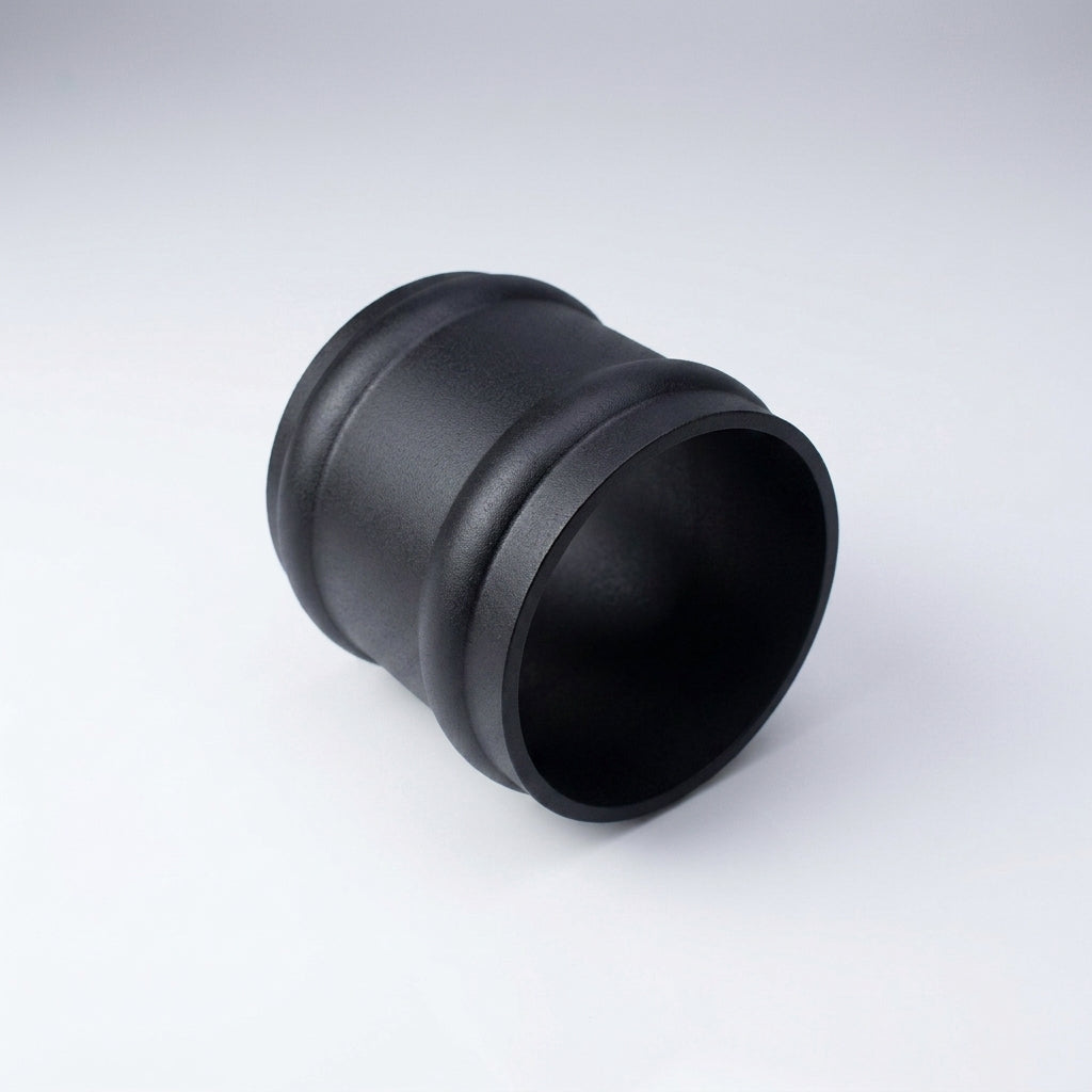76mm Traditional Aluminium Downpipe Socket Non-Eared Spare — Textured Black