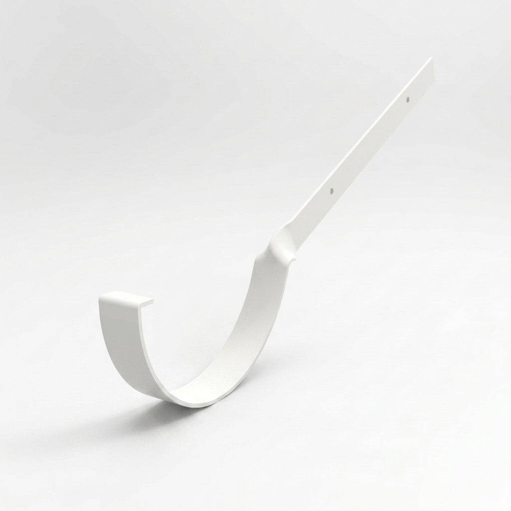 Half Round Aluminium Gutter Side Rafter Bracket 125mm — RAL 9016