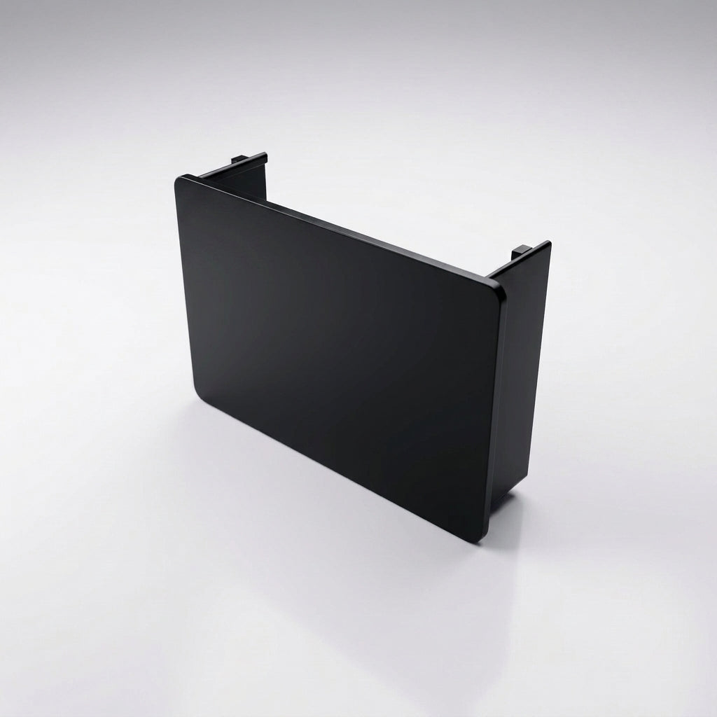 Aluminium Box Gutter Stop End 135 x 100mm — RAL 9005
