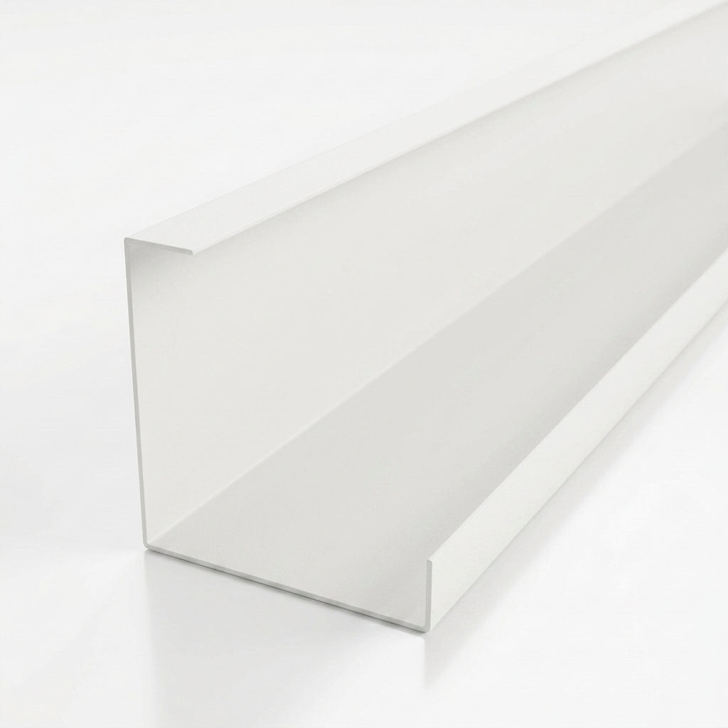 L Return Aluminium Fascia Board 30mm – 3m — RAL 9016