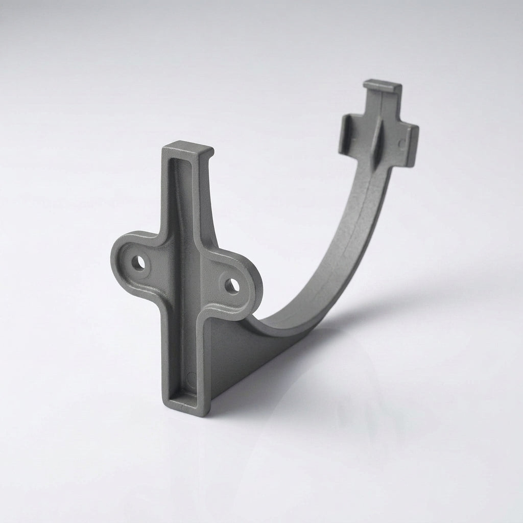 130mm Aluminium Gutter Fascia Bracket – Marine Grade Cast — RAL 7037