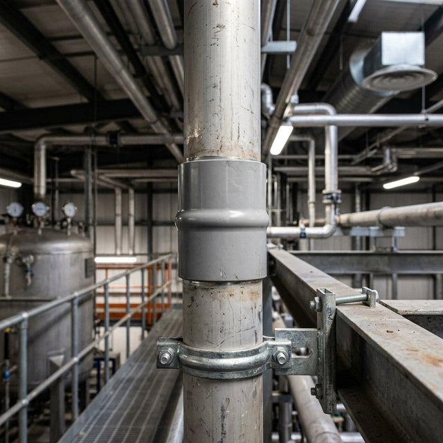 Flush Joint Internal Jointer 63mm Diameter Aluminium Downpipe