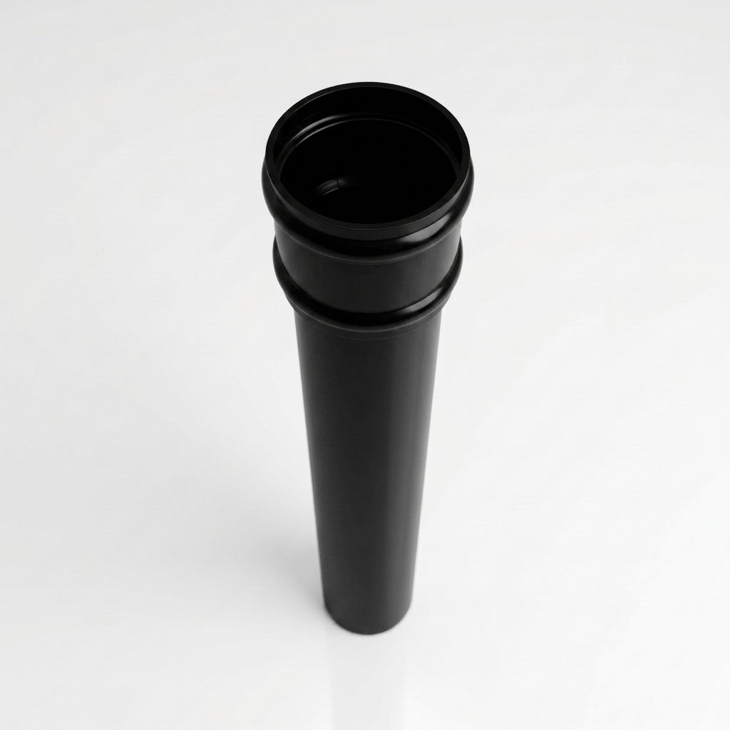 Traditional Downpipe Length 63mm Dia x 3m Non-Eared Socket — RAL 9005