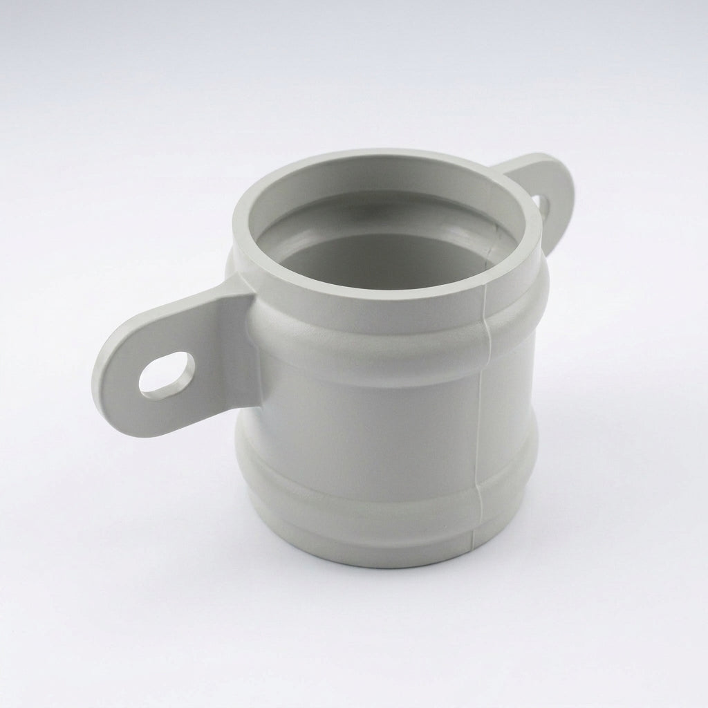 Traditional Downpipe Spare Socket Eared 76mm Diameter — RAL 7035