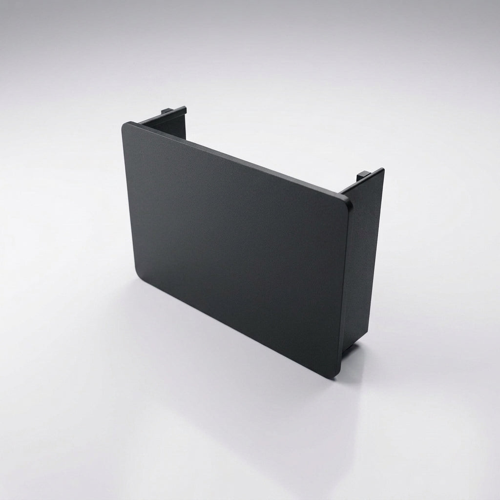 Aluminium Box Gutter Stop End 135 x 100mm — RAL 7021