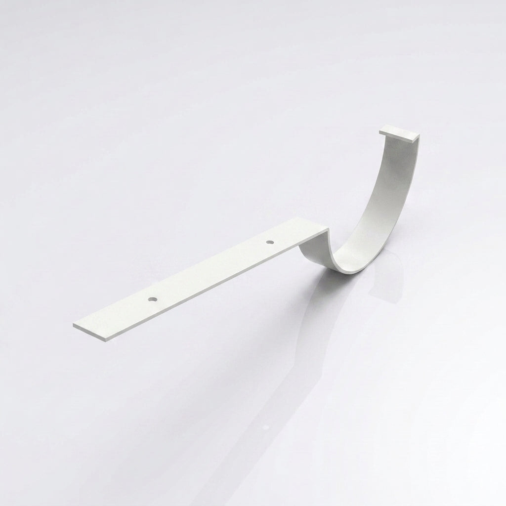 130mm Aluminium Gutter Top Rafter Bracket — RAL 9016