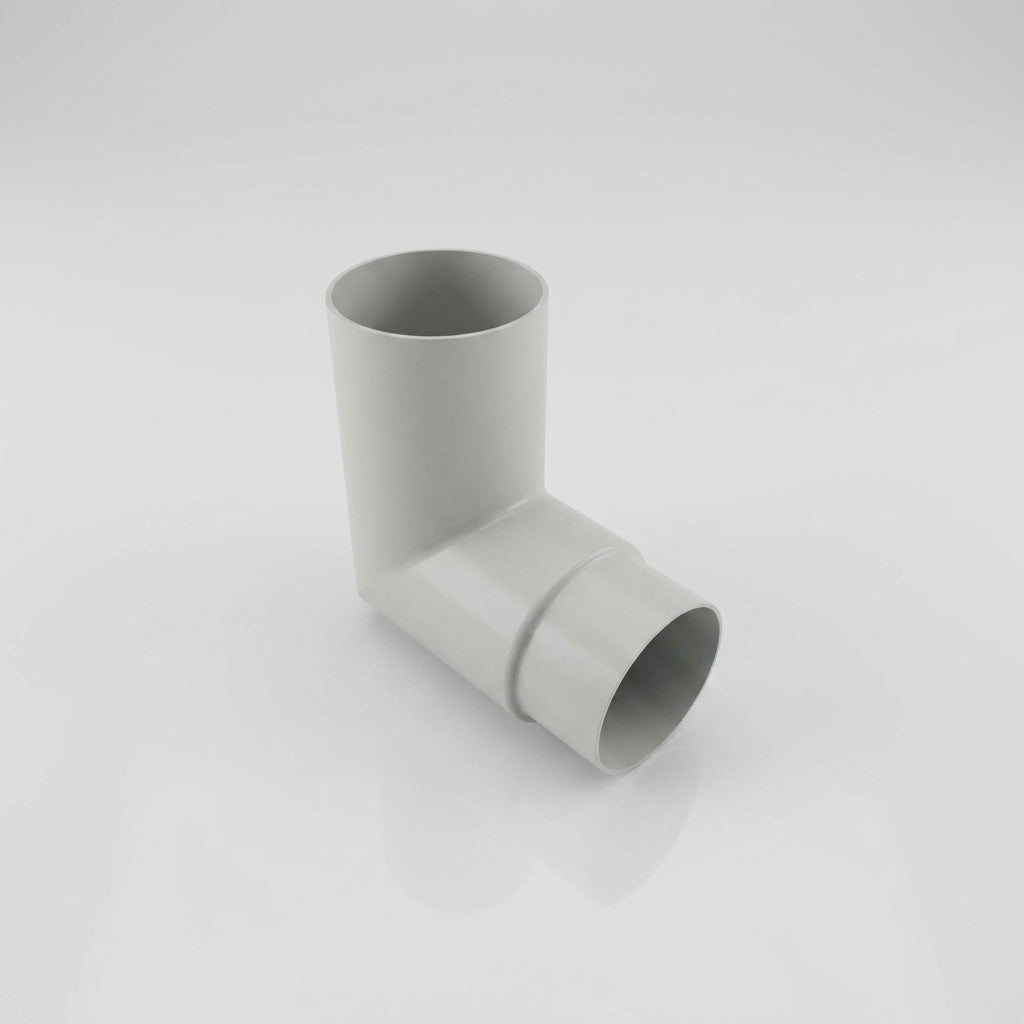 Flush Joint Aluminium Downpipe Bends 63mm Diameter — RAL 7035 / 92.5 Deg