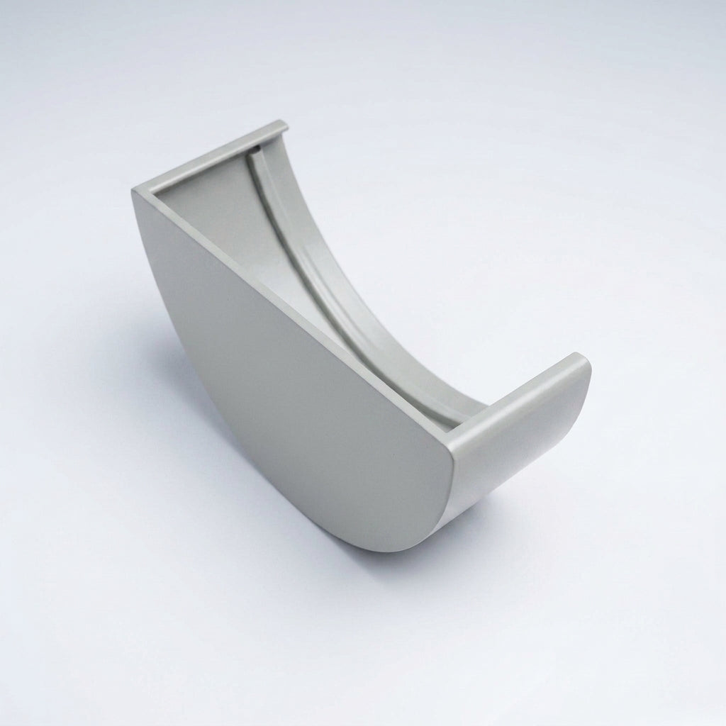 130mm Deepflow Aluminium Gutter Stop End — RAL 7035