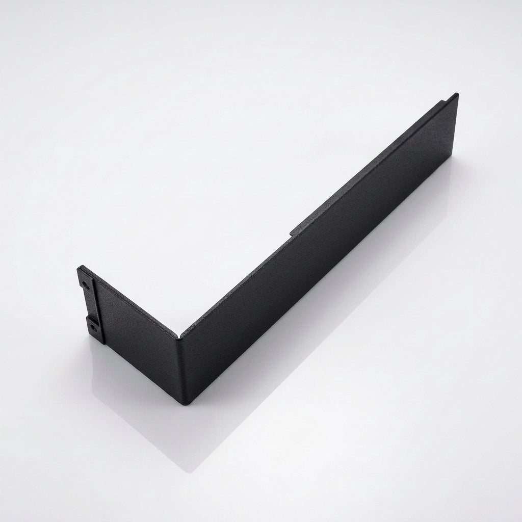 Aluminium Fascia Board Joint Cover V Return — Textured Black