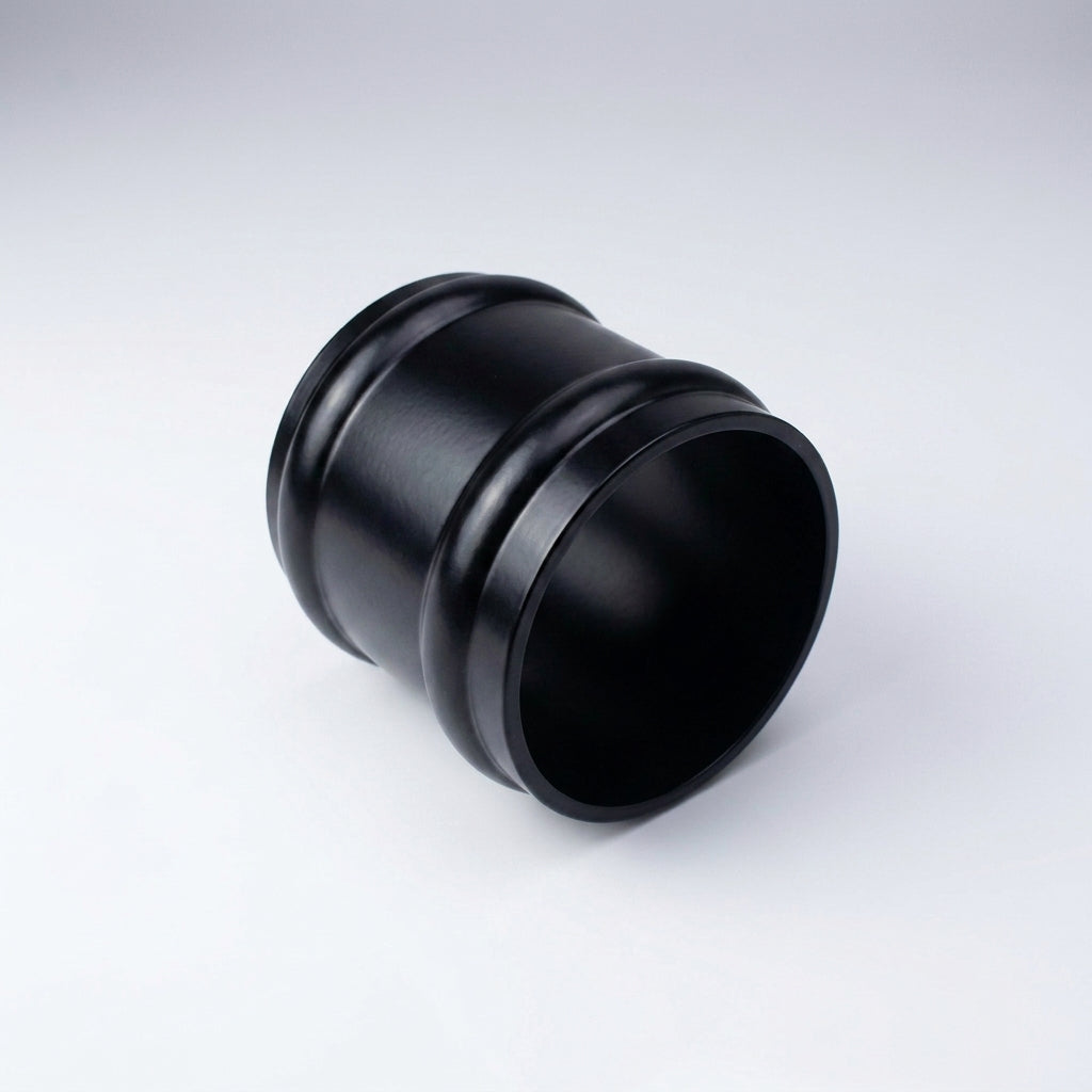 76mm Traditional Aluminium Downpipe Socket Non-Eared Spare — RAL 9005