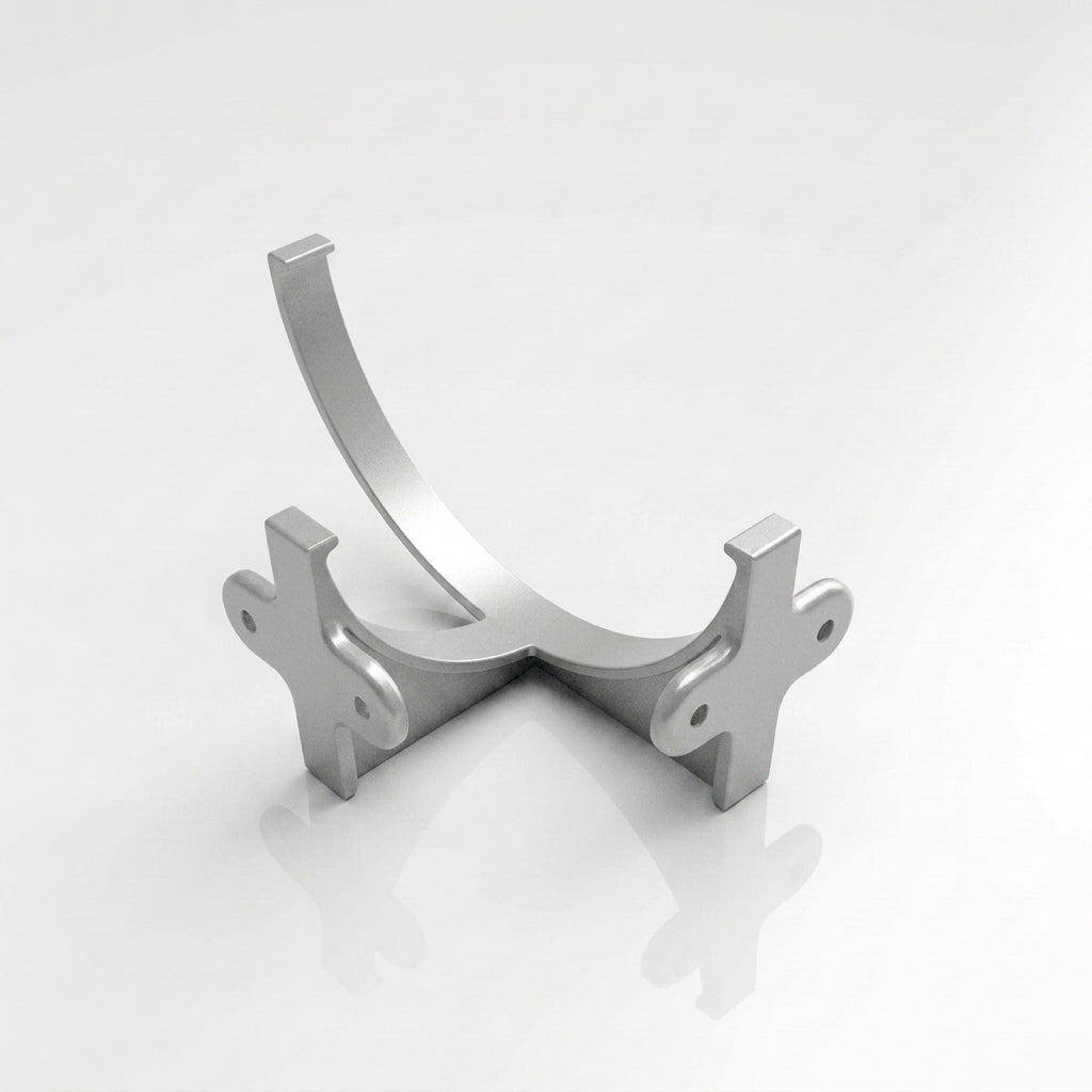 Half Round Aluminium Gutter Fascia Bracket 125mm — RAL 9006