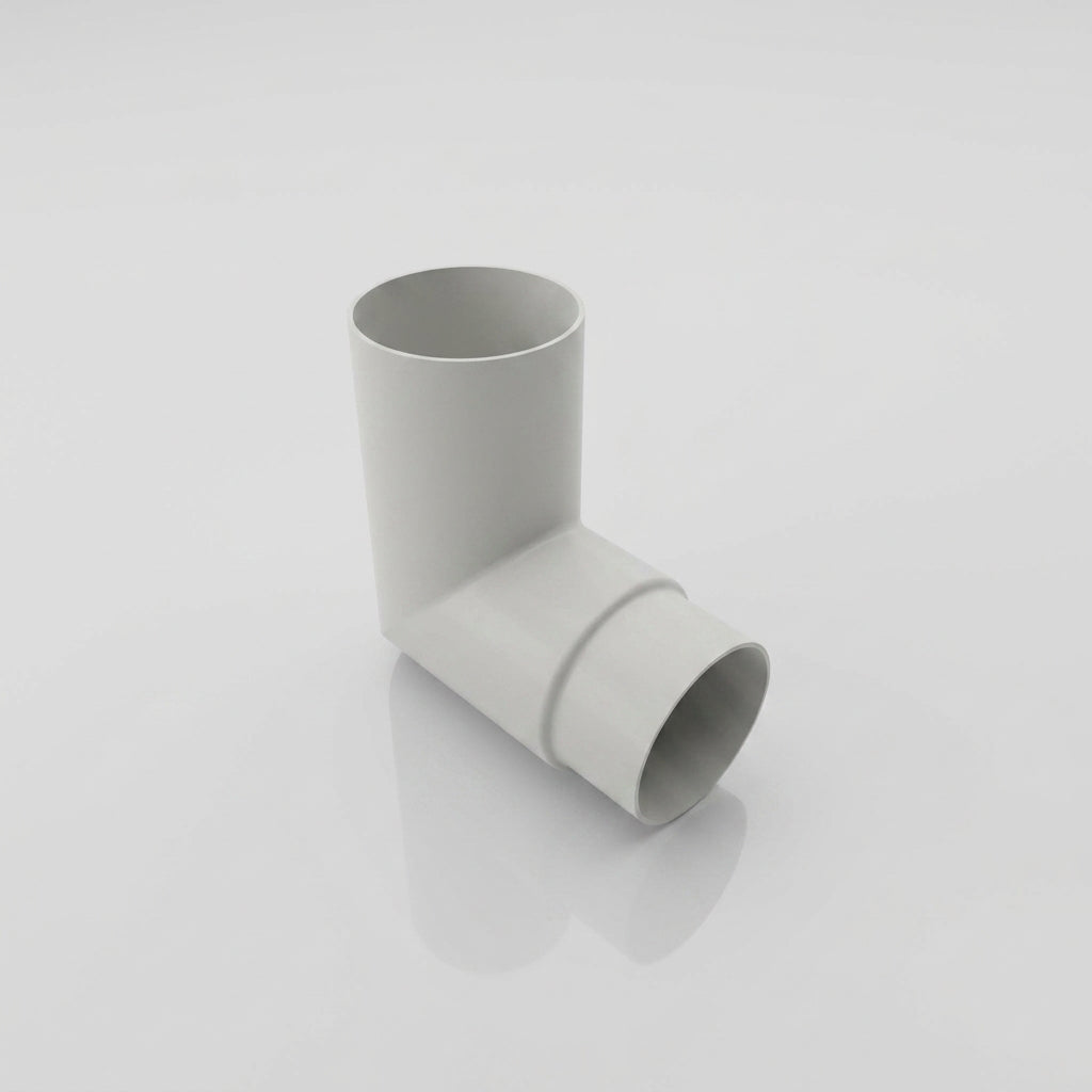 Flush Joint Aluminium Downpipe Bends 63mm Diameter — RAL 9016 / 92.5 Deg