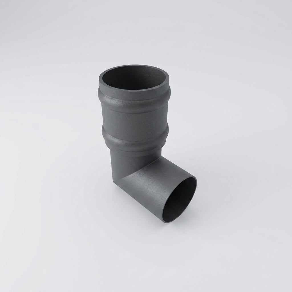 Traditional Aluminium Downpipe Bends 63mm Dia 92.5° 112.5° — RAL 7037 / 92.5 Degrees